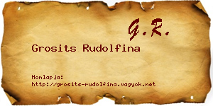 Grosits Rudolfina névjegykártya